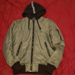 bomber jacket with hoodie